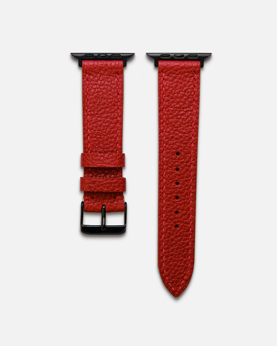 Textured Red Apple Watch Strap Ryokō