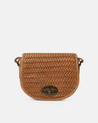 Milan Halfmoon Woven Bag | Tan
