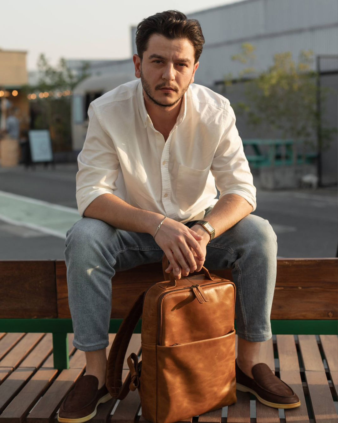 Soho Urbanist Slim Backpack | Tan – Ryokō
