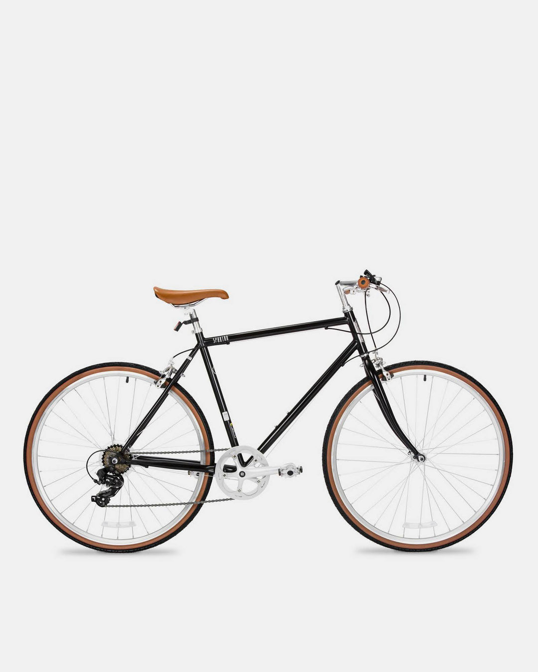 Spartan City Bike With Basket Spartan 700c Platinum City Bicycle Matte Black Speed – Ryokō